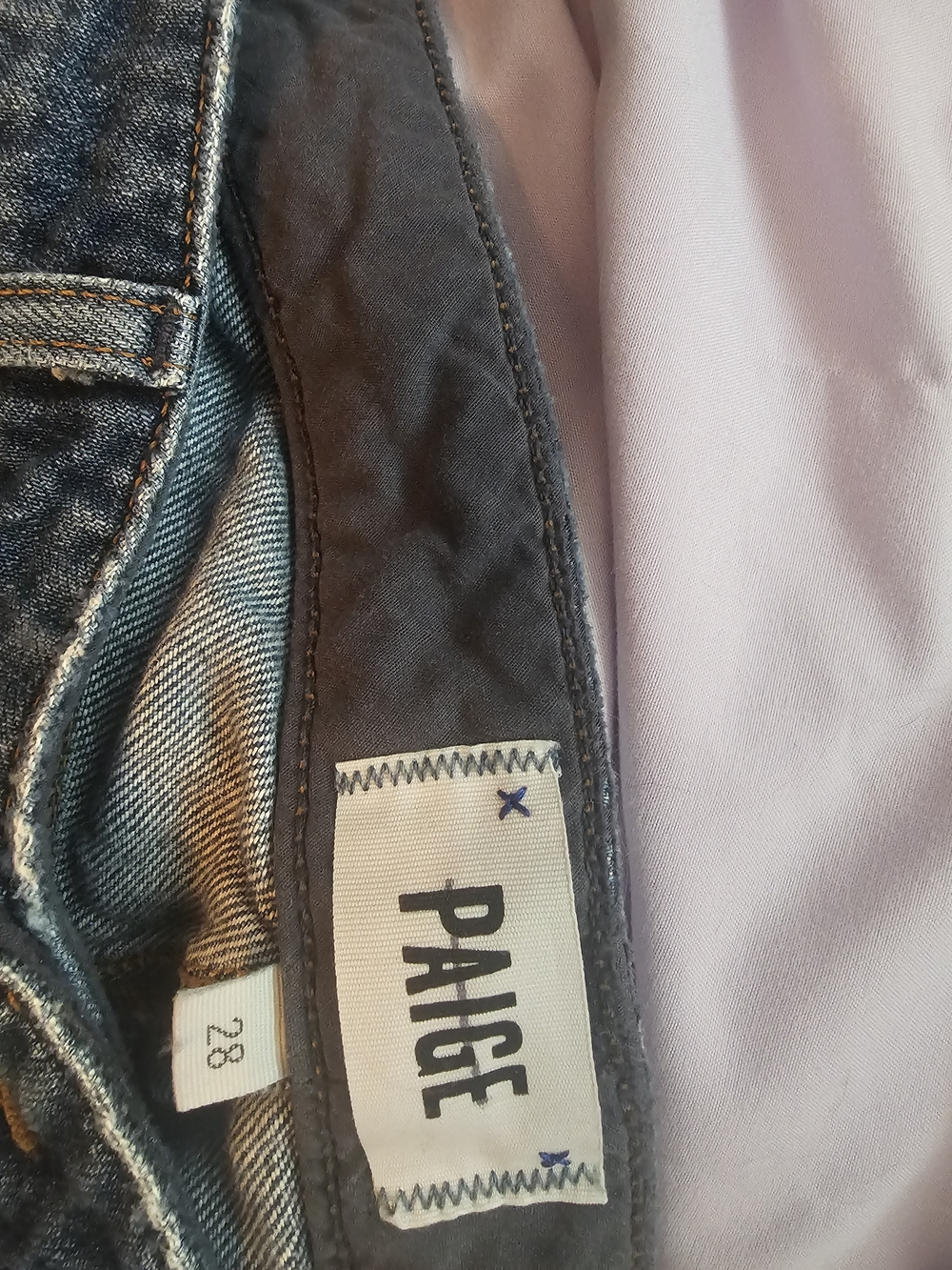 PAIGE Women's Dark Blue Distressed Skinny Jeans - Picture 4 of 5